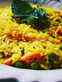 A picture of Vegetable Mint Pulao.