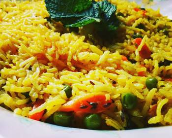 Easy Making Recipe Vegetable Mint Pulao Practical Delicious