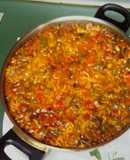 Arroz con conejo cremoso