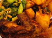 A picture of turmeric fried chicken