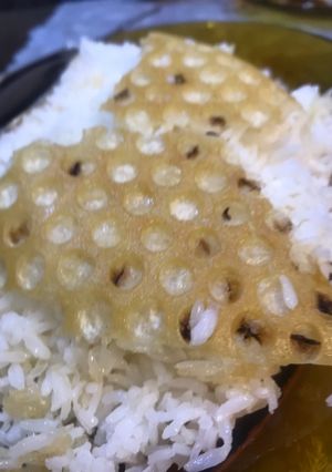 عکسی از دستور برنج كته با ته ديگ نارسي بانو