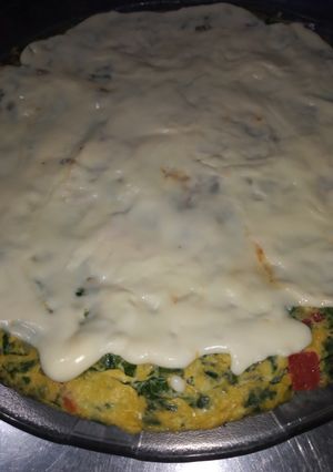 Una foto de Tortilla de kale 🥬