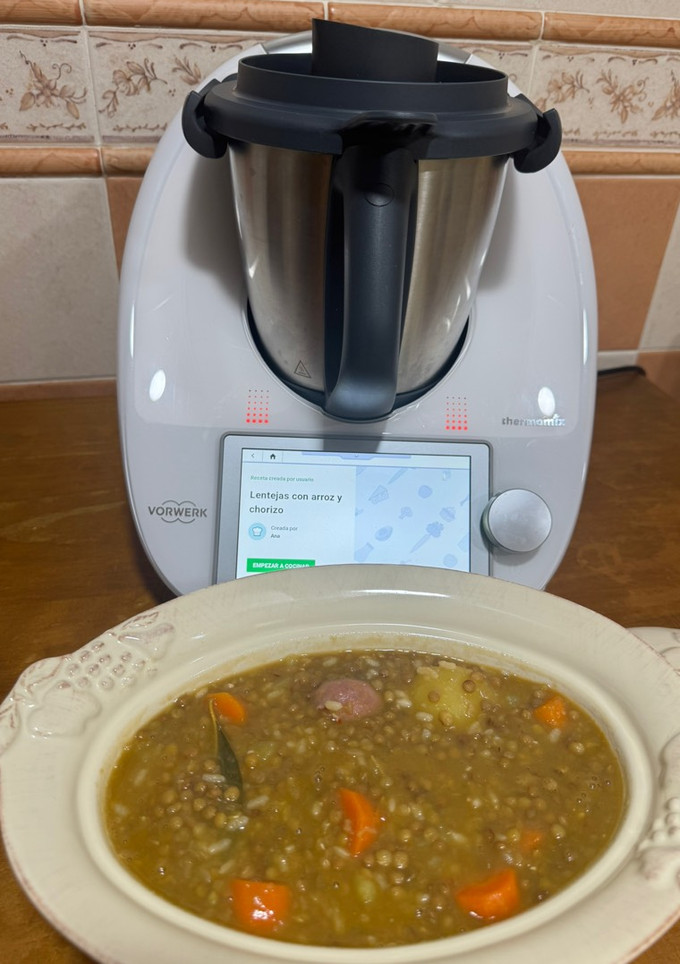Una foto de Lentejas con arroz y chorizo (TMX)