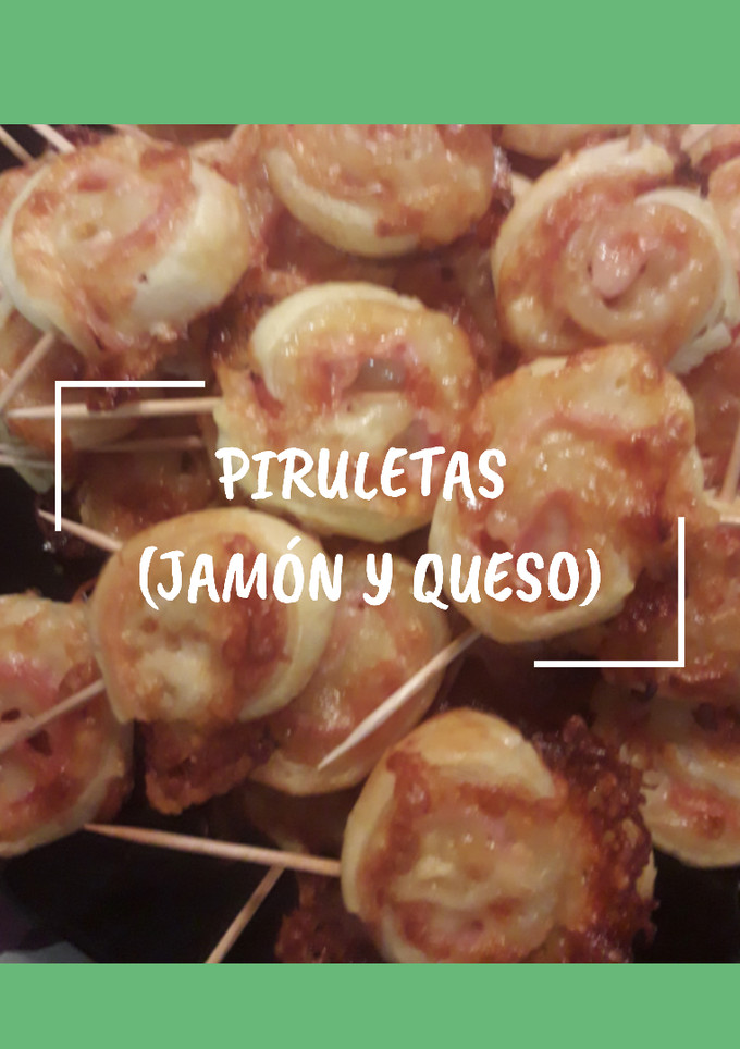 Una foto de Piruletas de jamón y queso
