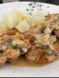 Pollo con champiñones