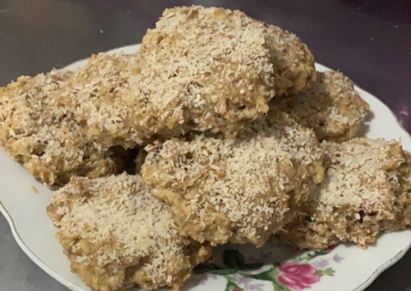 Galletas de Avena, Banana y Coco Rallado