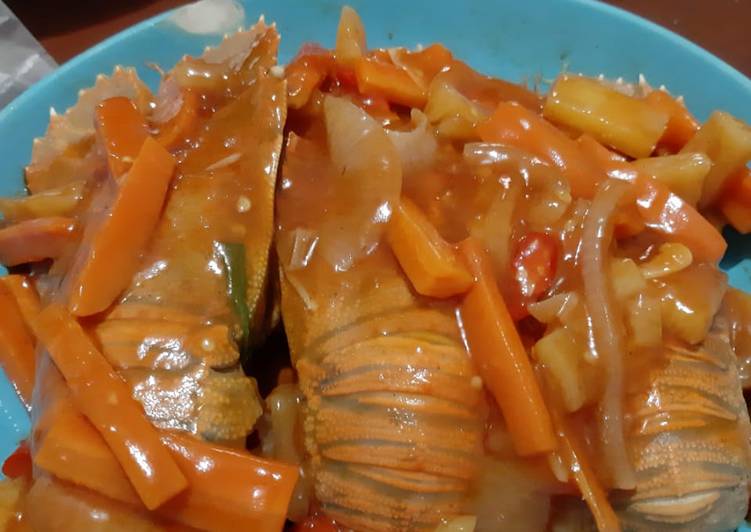 Resep Terbaru Udang kipas asam manis Enak Bergizi