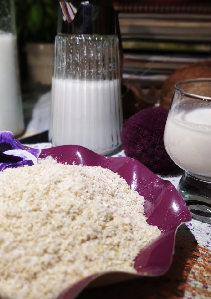 Una foto de Bebida y Harina de Coco
