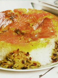 عکسی از دستور ته دیگ مرغ
