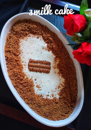 A picture of Three milk cake.