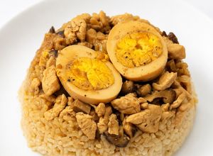 Foto resep Nasi Tim Ayam Jamur