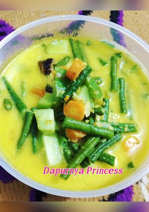 Foto resep Sayur kacang panjang santan