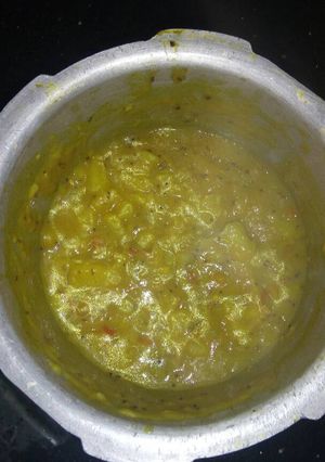 A picture of South Indian Style Aloo Curry (sagoo).