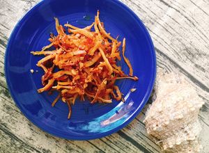 Hình của món Mực Khô Chiên Bơ Tỏi.