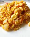 Huevos con harina de yuca