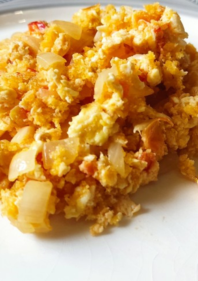 Una foto de Huevos con harina de yuca