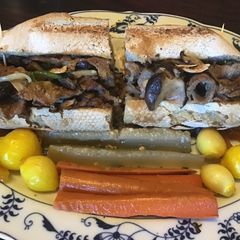 A picture of California Farm Cheese Steak Sandwich.