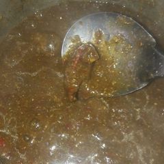 A picture of Dry okra sup with semo.