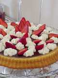 Crostata morbida con crema al cioccolato🍫 Bimby,panna e fragole 🍓