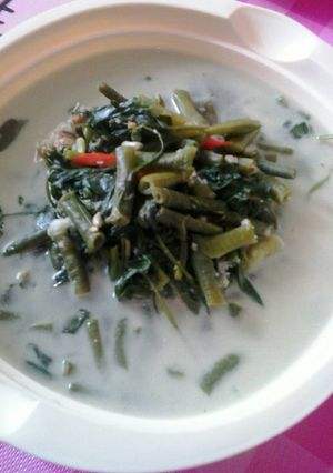 Foto resep Bobor Kangkung Dan Kacang Panjang