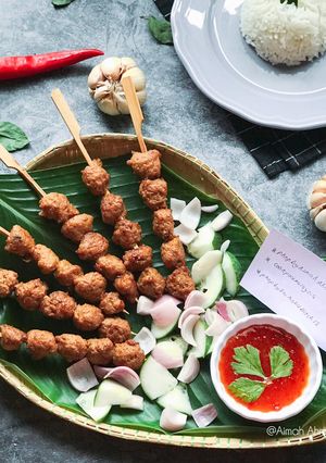 Gambar Satay Bebola Ayam Bergoreng#phopbylinimohd#batch18