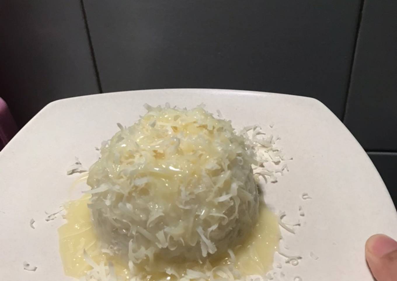 Ketan keju susu (dikukus)