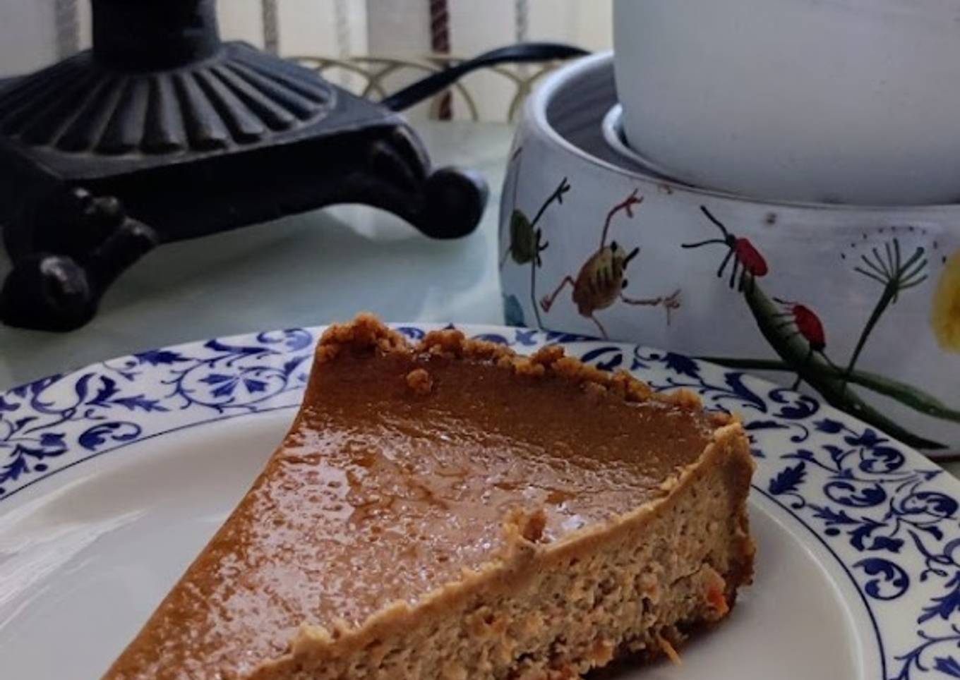 Tarta de queso y zanahoria asada