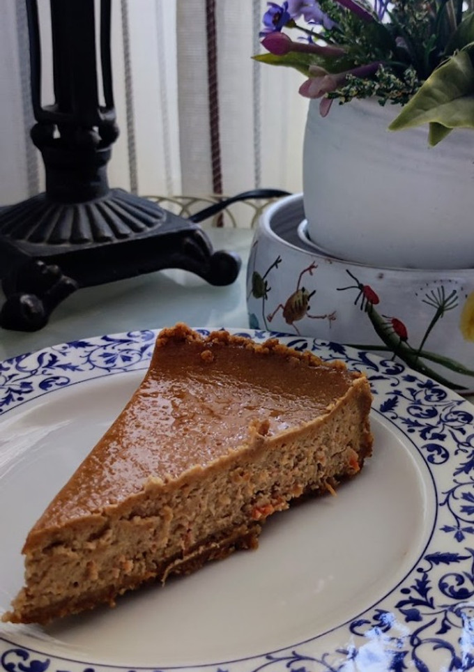 Una foto de Tarta de queso y zanahoria asada
