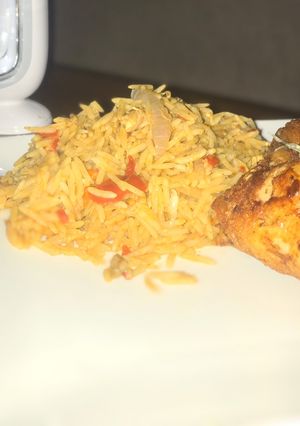 A picture of Jollof rice.