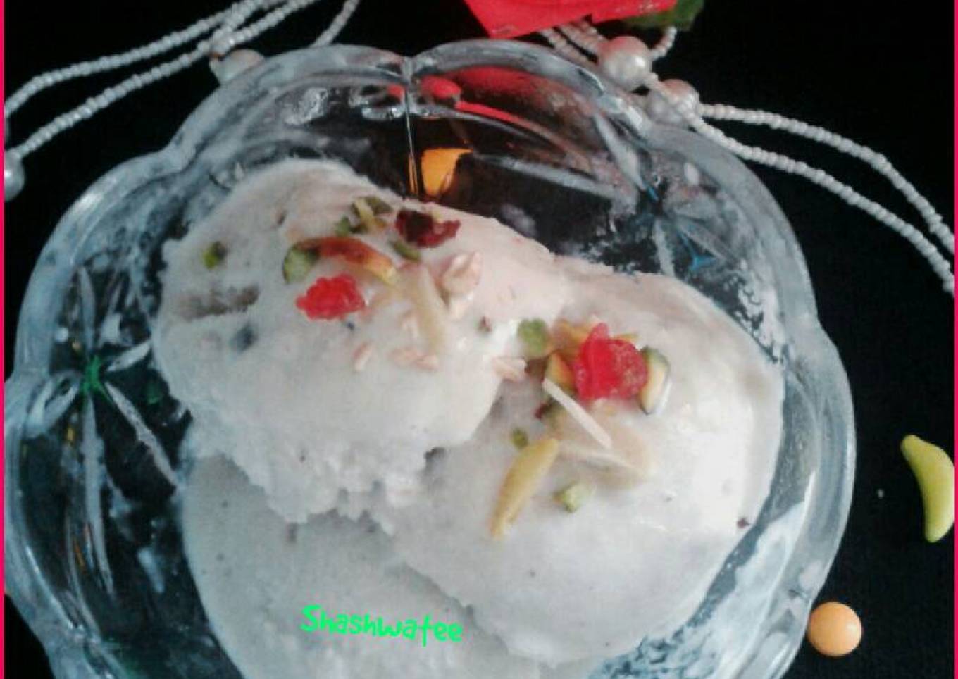 Custard apple ice-cream