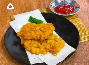 Foto resep Bakwan Keju & Jagung (Japanese Kakiage Corn & Cheese) コーンとチーズのかき揚げ