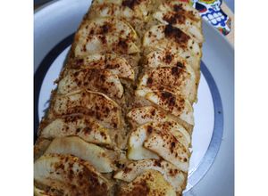 Una foto de Budín de manzana, banana y avena (sin azúcar)