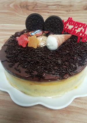 Foto resep Puding ulang tahun /puding lapis bolu