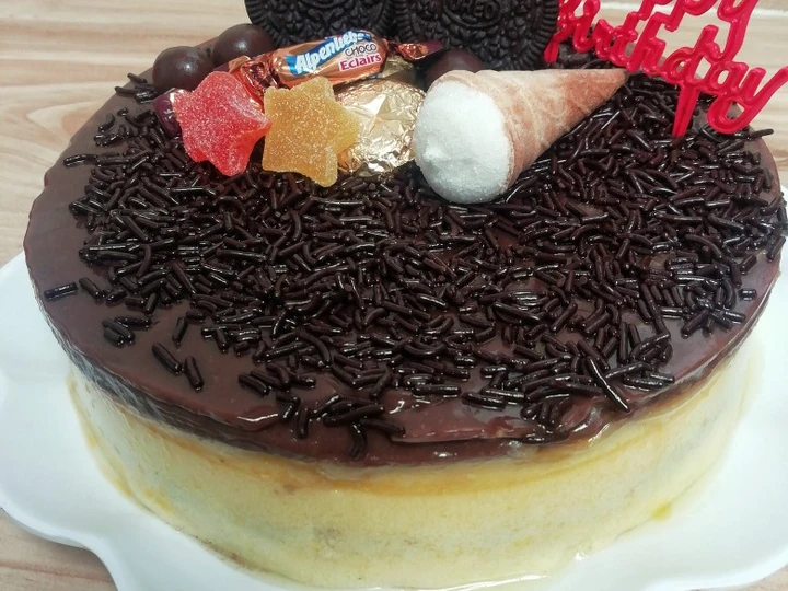 Cara Mudah Membuat Resep Puding ulang tahun /puding lapis bolu yang Lezat Anti Ribet, Menggugah Selera