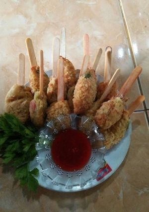 Foto resep Nuget mie sosis tusuk