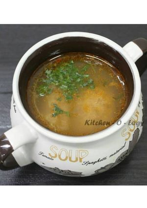 A picture of Chicken/Mutton Barah Soup.