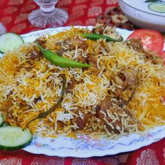 A picture of Hyderabadi Biryani.