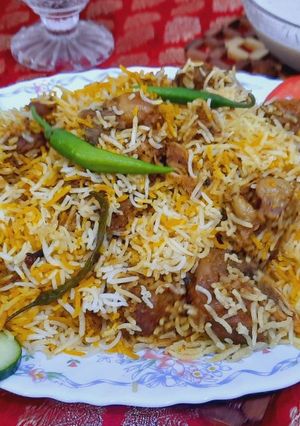A picture of Hyderabadi Biryani.