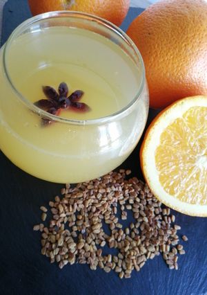 Une photo de Jus orange camomille 🍊🌼