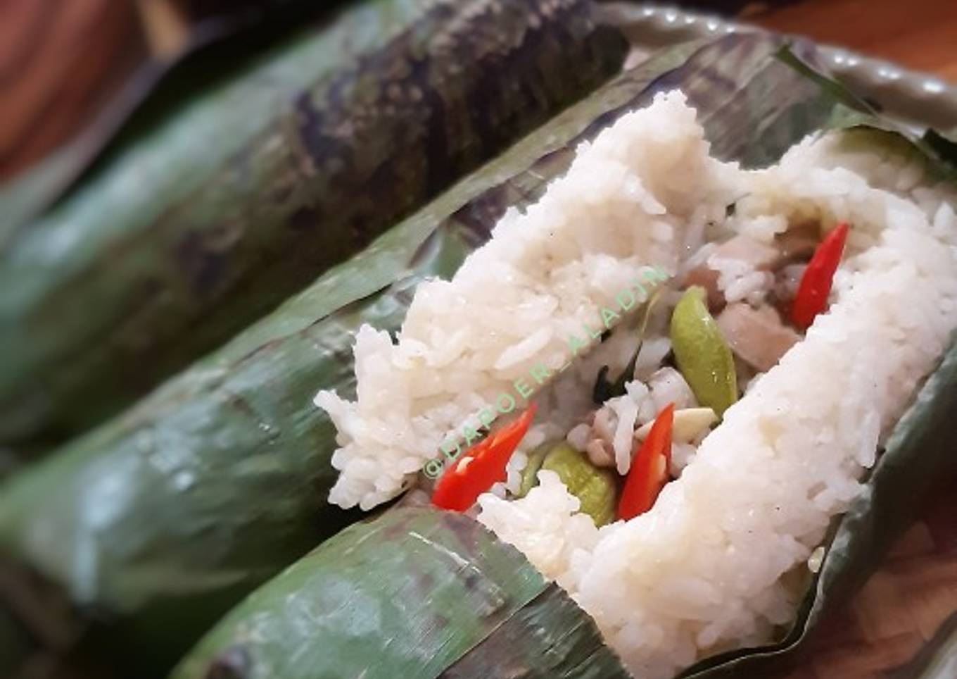 Nasi Bakar Cumi pete