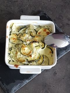 Une photo de Gratin de courgettes au chèvre
