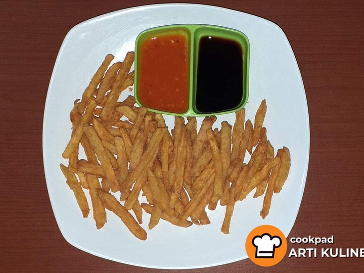 Cara Gampang Menyiapkan Kentang goreng crispy ala arti kuliner Anti Gagal