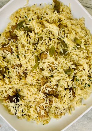 A picture of Green Masala Pulao.