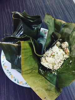 Foto resep Botok teri, pete cina, daun melinjo & tempe