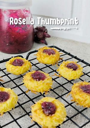 Foto resep Rosella Thumbprint Cookies