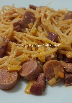 Foto de ♥ Esparguete com Legumes, Chouriço e Salsichas - FussionCook - FC7Smart ♥