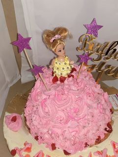 स्ट्रॉबेरी फ्लेवर डॉल केक ( Strawberry flavour doll cake recipe रेसिपी मुख्य फोटो