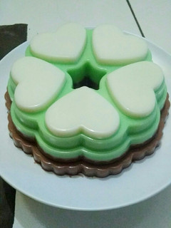 Foto resep Puding Santan Coklat Pandan