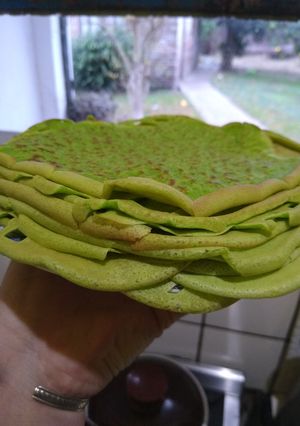 Una foto de Panqueques de espinaca