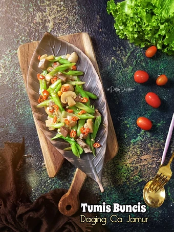 Cara Gampang Membuat Resep Tumis buncis daging Ca Jamur yang Lezat Anti Ribet, Lezat Sekali
